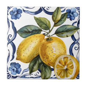 Carreau Carrelage méditerranéen citron portugais
