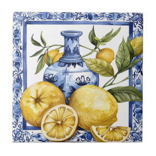 Carreau Carrelage méditerranéen citron portugais
