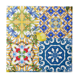 Carreau Carrelage méditerranéen, majolica, style sicilien