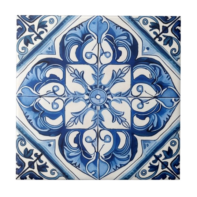 Carreau Carrelage méditerranéen, Portugais, Azulejo, Majol (Devant)