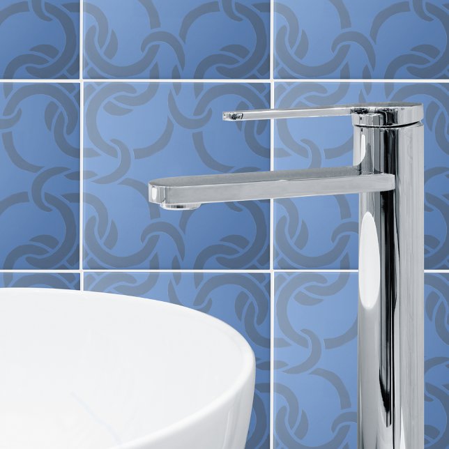 Carreau Carrelage Motif bleu foncé gris céleste (Créateur téléchargé)