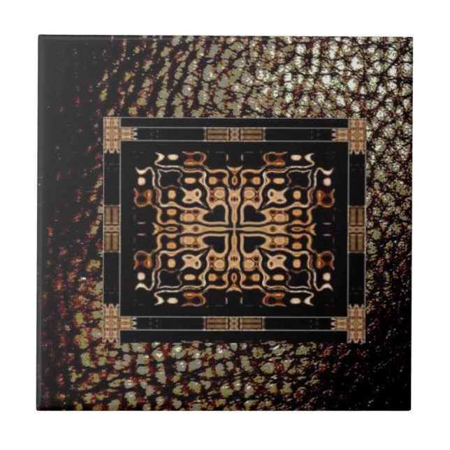 Carreau Carrelage Motif Columbie/Expresso Faux Cuir (Devant)
