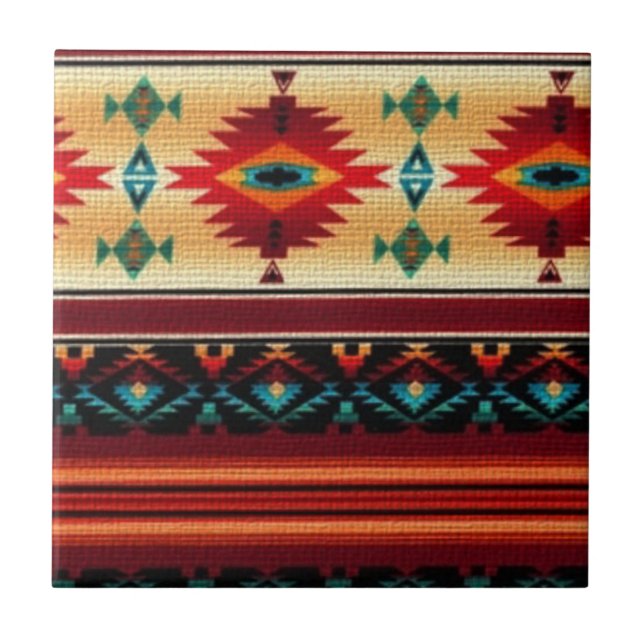 Carreau Carrelage Motif de style sud-ouest (Devant)