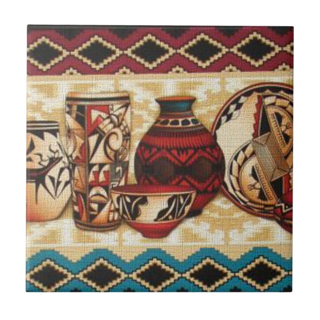 Carreau Carrelage Motif de style sud-ouest (Devant)