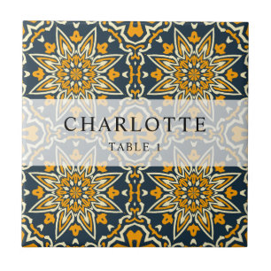 Carreau Carrelage Motif espagnol coloré Mariage Carte Plac