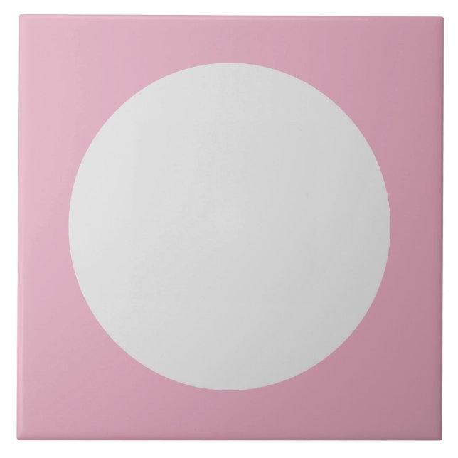 Carreau Carrelage motif moderne rose et blanc (Devant)