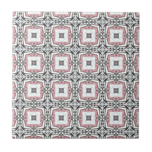 Carreau Carrelage Mur À Motifs Florillas Rose Et Gris