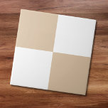 Carreau Carrelage neutre Beige Blanc À damiers céramique<br><div class="desc">Ce carrelage en céramique neutre est doté d'un motif chic en beige et blanc. Les couleurs sont personnalisables dans l'outil Design.</div>