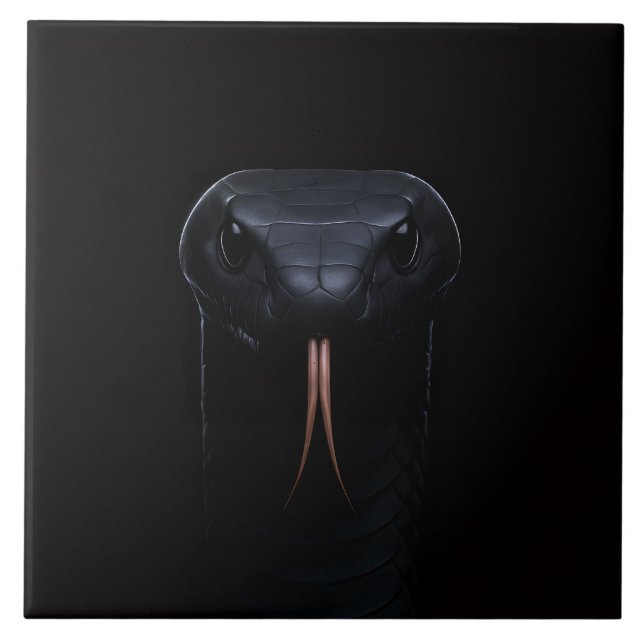 Carreau Carrelage noir 4 Luxe avec Black Mamba Elegance (Devant)