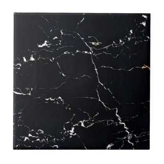 Carreau Carrelage noir et or