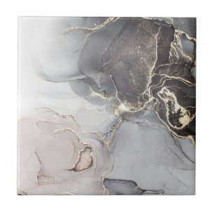 Carreau carrelage noir et or gris blanc