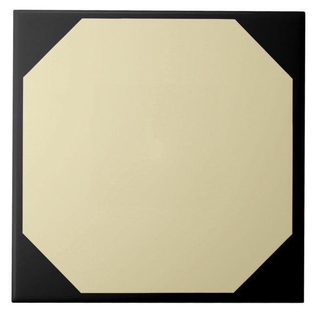 Carreau Carrelage octogone beige aux coins noirs (Devant)