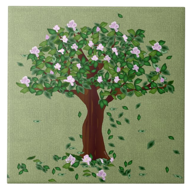 Carreau Carrelage photo en céramique Magnolia (Devant)