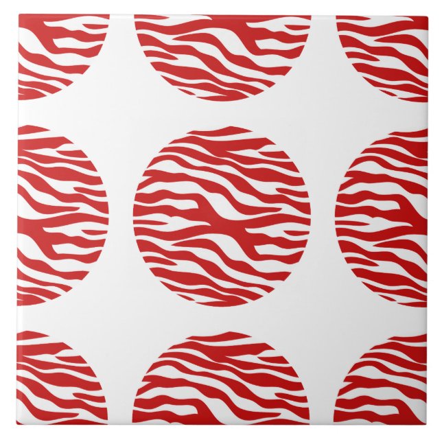 Carreau Carrelage Pois d'impression Zebra (Devant)