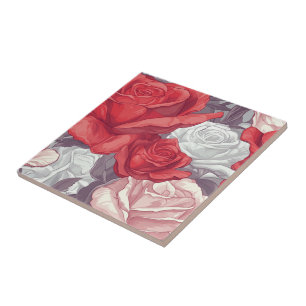 Carreau Carrelage Rose Art Nouveau Coloré Pour Mur Salle D