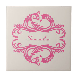 Carreau Carrelage rose Chic Damask