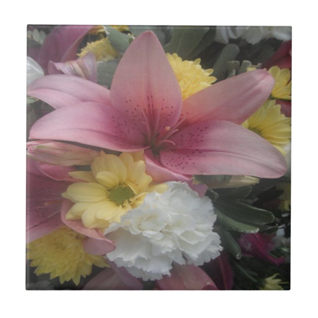 Carreau Carrelage rose Lily Beauté (Devant)