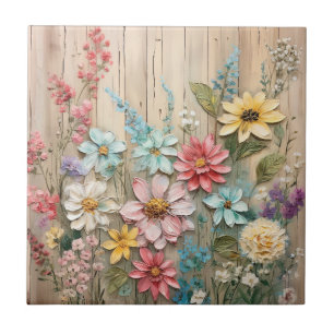 Carreau Carrelage Shabby Chic Fleurs