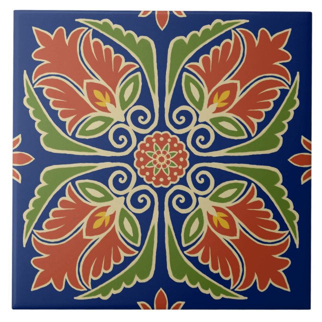 Carreau Carrelage Talavera Floral  (Devant)