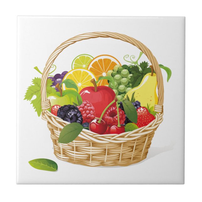 Carreau Carrelage Trivet-Fruit Panier (Devant)
