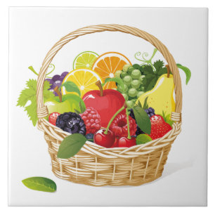 Carreau Carrelage Trivet-Fruit Panier