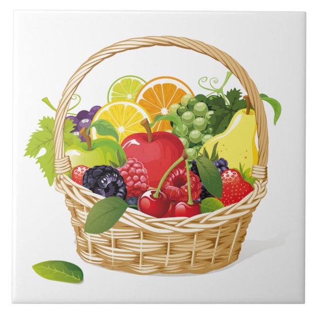 Carreau Carrelage Trivet-Fruit Panier (Devant)