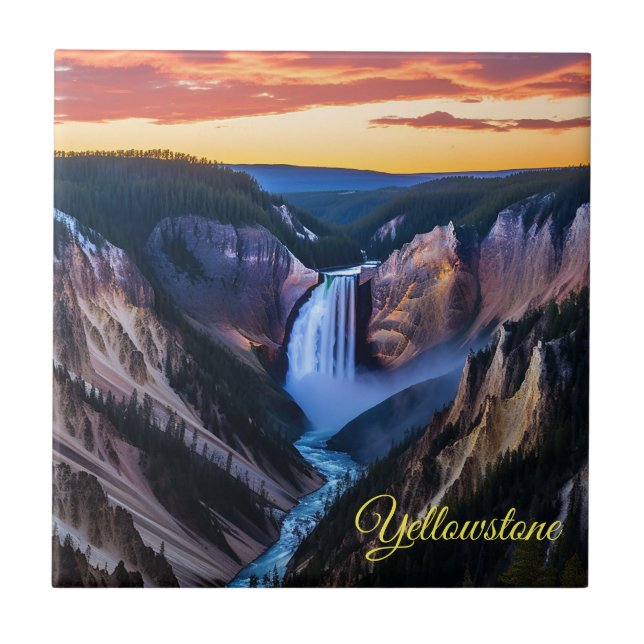 Carreau Carrelage Trivet-Yellowstone Falls (Devant)