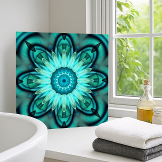 Carreau Carrelage Turquoise géométrique étoile Florale