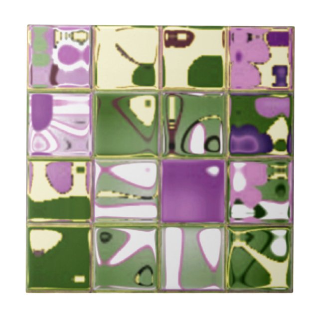 Carreau Carrelage unique en céramique colorée (Devant)