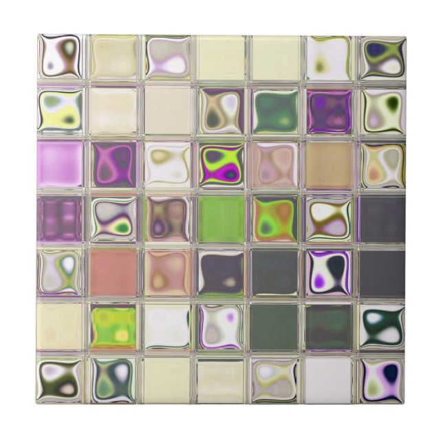 Carreau Carrelage unique en céramique colorée (Devant)