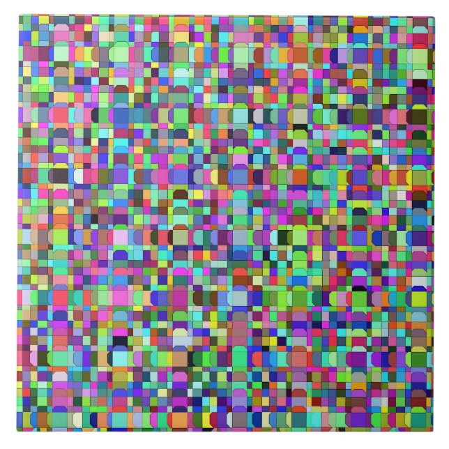 Carreau Carrés Abstraits Formes Motif multicolore (Devant)