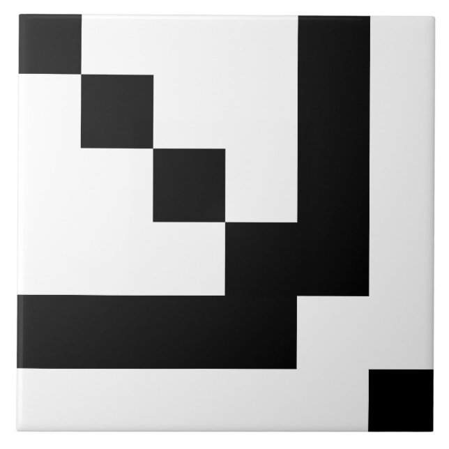 Carreau Carrés noirs sur blanc (Devant)