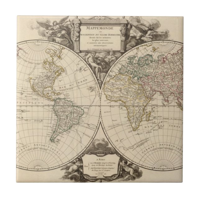 Carreau Carte 9 du monde (Devant)