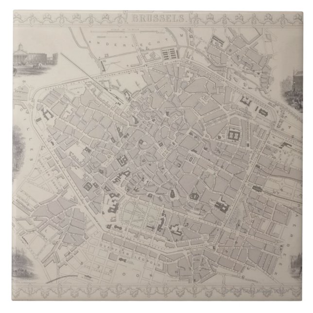 Carreau Carte antique de la Belgique (Devant)
