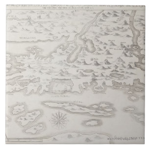 Carreau Carte antique de la Croatie