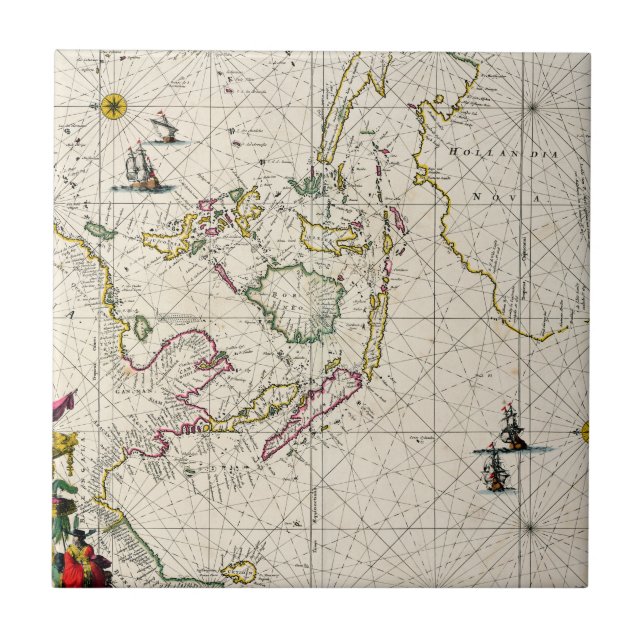 Carreau Carte antique des Indes est (Devant)