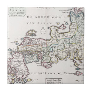 Carreau Carte antique du Japon 1769