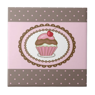 Carreau Carte d'anniversaire avec le petit gâteau