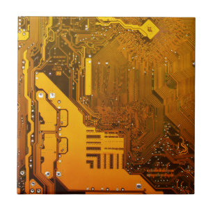 Carreau carte de circuit électronique jaune.JPG