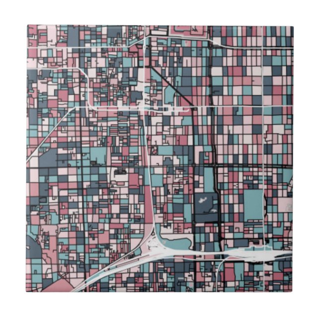 Carreau Carte de Kyoto Japon (Devant)