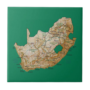 Carreau Carte de l'Afrique du Sud
