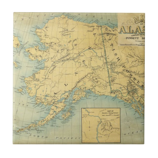 Carreau Carte de l'Alaska (Devant)