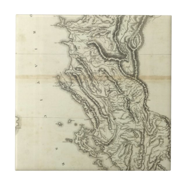 Carreau Carte de l'Albanie (Devant)