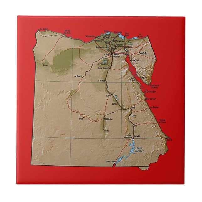 Carreau Carte de l'Égypte (Devant)