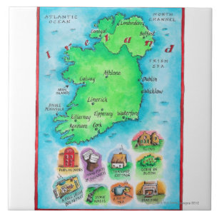 Carreau Carte de l'Irlande