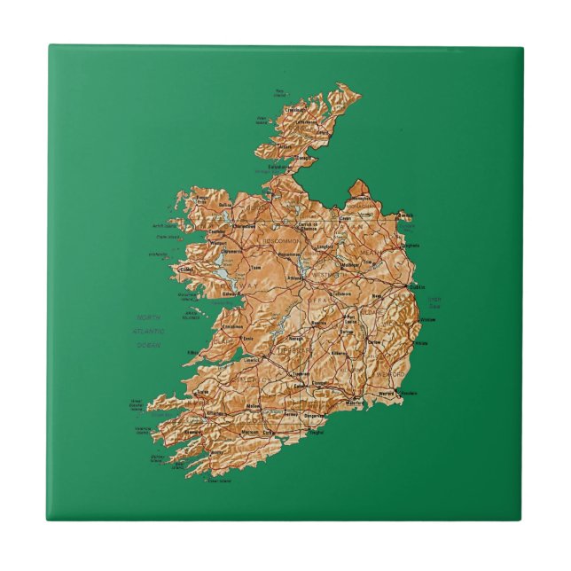 Carreau Carte de l'Irlande (Devant)