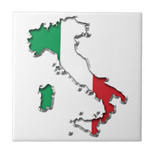 Carreau Carte de l'Italie