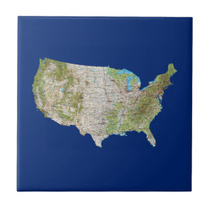 Carreau Carte de mosaïque des États-Unis