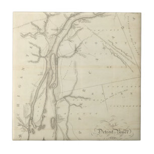 Carreau Carte de Rivière Détroit