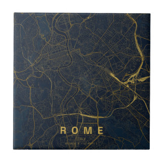 Carreau Carte de Rome Italie Design Minimaliste